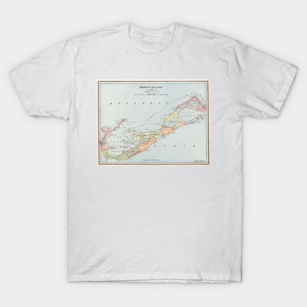 Vintage Map of Bermuda (1901) T-Shirt by Bravuramedia